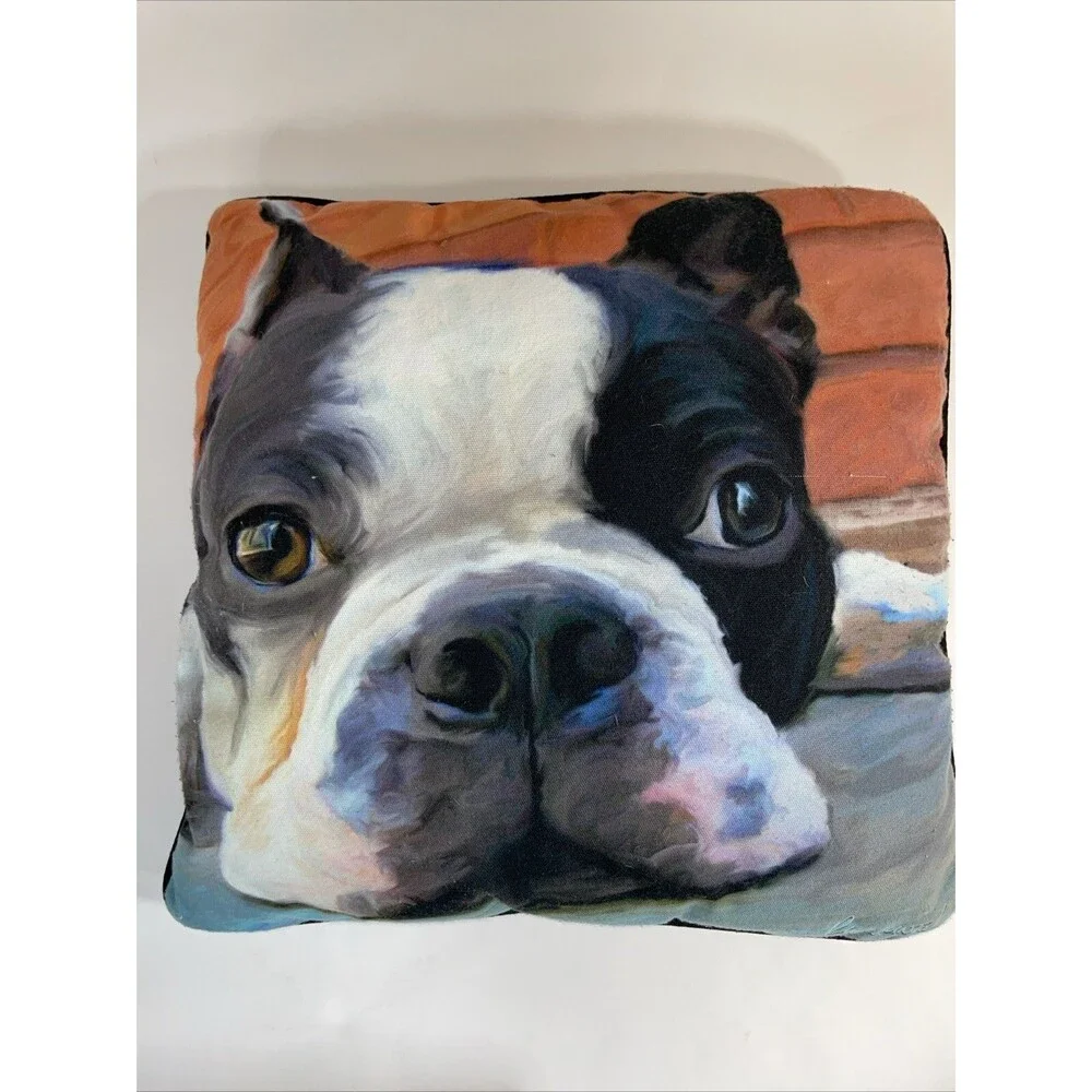 2 Boston Terrior Throw Pillows Robert McClintock Patrick O'Brien 17
